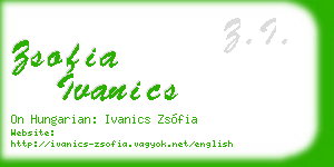 zsofia ivanics business card