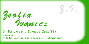 zsofia ivanics business card